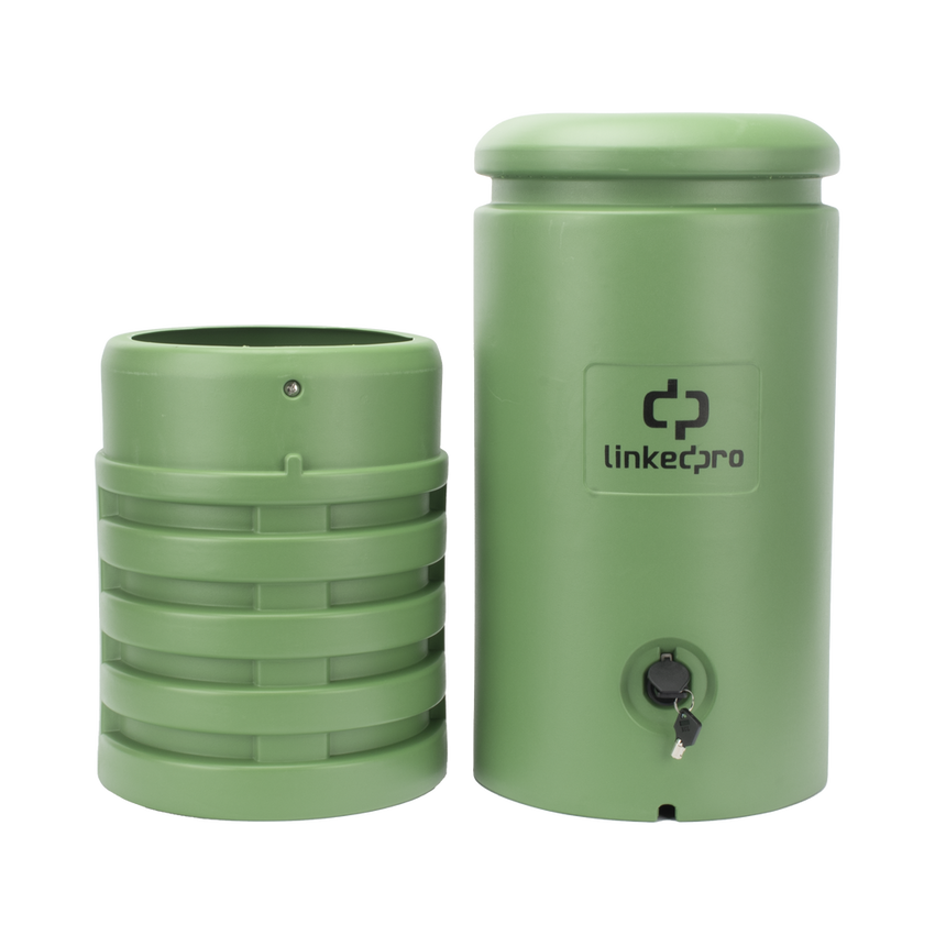 Pedestal para Cajas de Empalme de Fibra Óptica Cilíndrico Color Verde con Bracket Estándar (No Incluye Caja de Empalme)