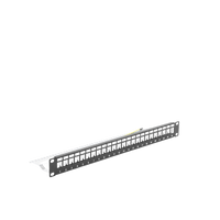 Patch Panel Modular Blindado (STP) de 24 Puertos, con Barra para Organizar Cable