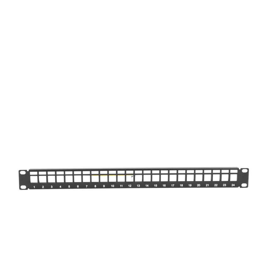 Patch Panel Modular Blindado (STP) de 24 Puertos, con Barra para Organizar Cable