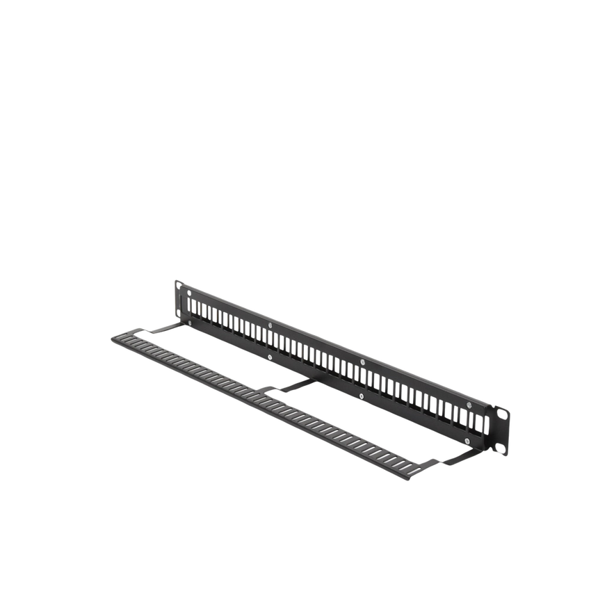 Patch Panel Modular sin Blindaje de 24 Puertos, 1U, con Barra para Organizar Cable