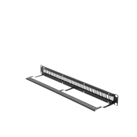 Patch Panel Modular sin Blindaje de 24 Puertos, 1U, con Barra para Organizar Cable