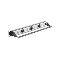 Panel de Parcheo de Impacto (110) UTP de 24 Puertos Cat5e, 19 Pulgadas con Barra para Organizar Cable