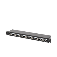 Panel de Parcheo de Impacto Blindado (STP) de 24 Puertos Cat5e, 19 Pulgadas