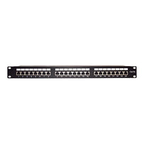 Panel de Parcheo de Impacto Blindado (STP) de 24 Puertos Cat5e, 19 Pulgadas