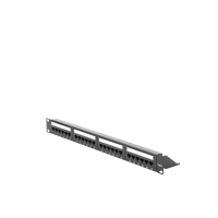 Panel de Parcheo de Impacto (110) UTP de 24 Puertos Cat6, 19 Pulgadas (48.26 cm), con Barra para Organizar Cable