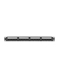 Panel de Parcheo de Impacto (110) UTP de 24 Puertos Cat6, 19 Pulgadas (48.26 cm), con Barra para Organizar Cable