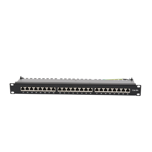 Panel de Parcheo de Impacto (110) Blindado de 24 Puertos Cat6A