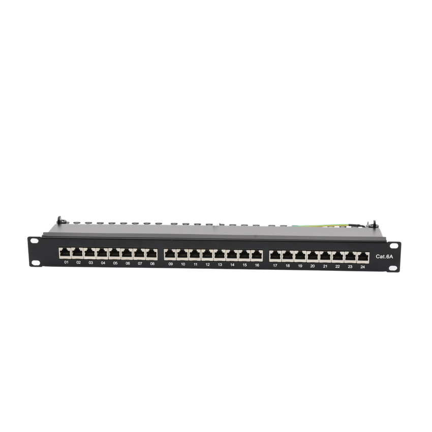 Panel de Parcheo de Impacto (110) Blindado de 24 Puertos Cat6A
