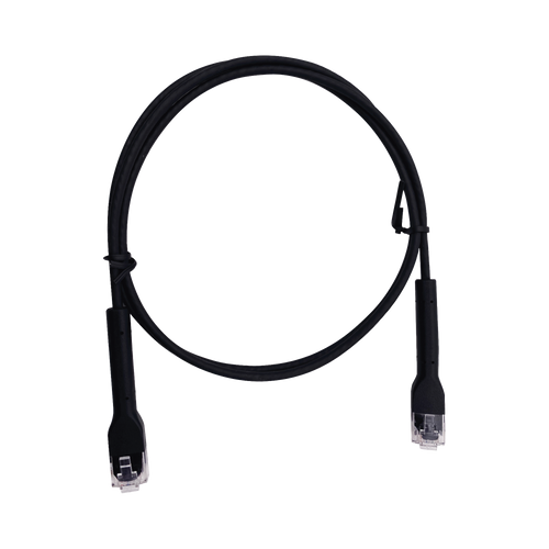 Mini Patch Cord Cat6 Ultra Slim 10 m Negro – Ahorra Espacio sin Organizadores, con Bota Flexible
