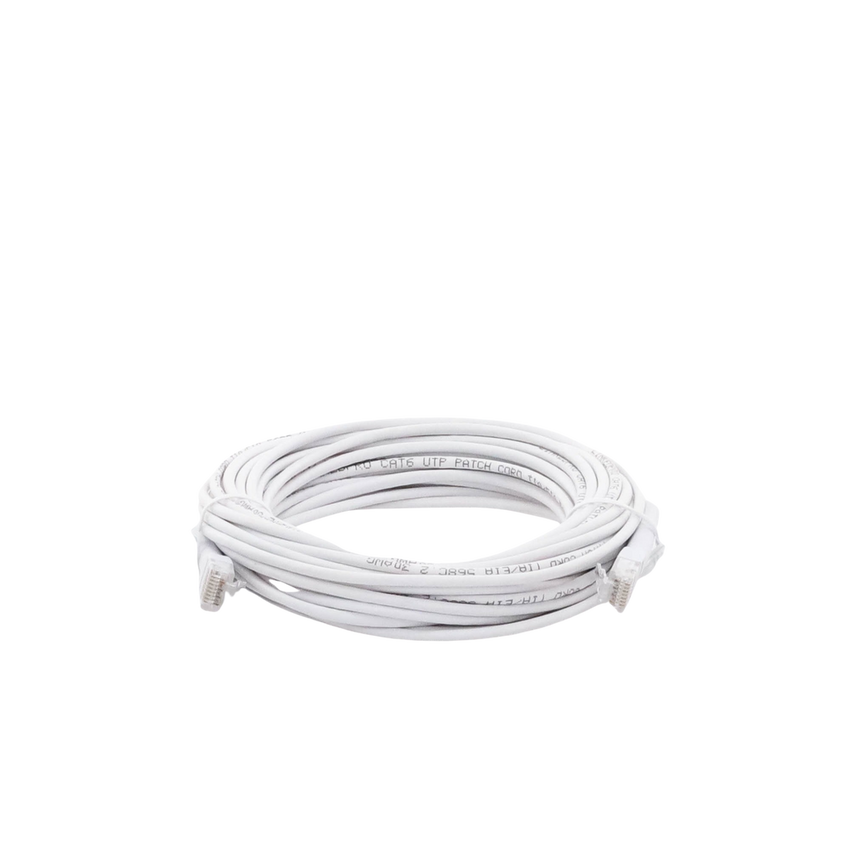 Mini Patch Cord Cat6 Ultra Slim 10 Metros (32.81 Pies) Blanco ? Ahorra Espacio sin Organizadores, con Bota Flexible