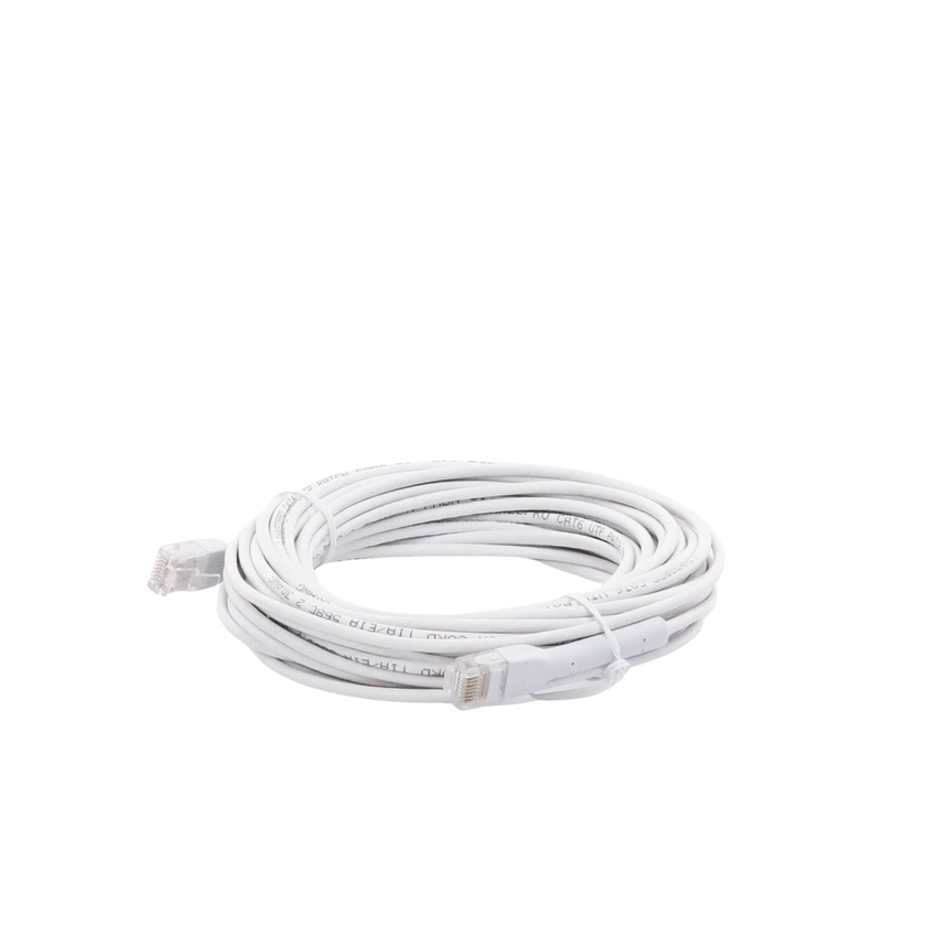 Mini Patch Cord Cat6 Ultra Slim 10 Metros (32.81 Pies) Blanco ? Ahorra Espacio sin Organizadores, con Bota Flexible