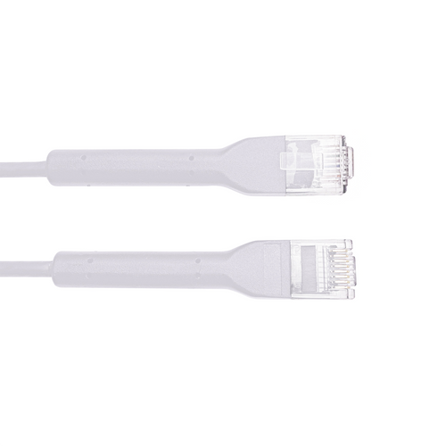 Mini Patch Cord Cat6 Ultra Slim 1.5 Metros (4.92 Pies) Blanco ? Ahorra Espacio sin Organizadores, con Bota Flexible