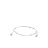 Mini Patch Cord Cat6 Ultra Slim 1 Metro (3.28 Pies) Blanco ? Ahorra Espacio sin Organizadores, con Bota Flexible