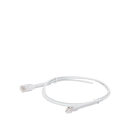 Mini Patch Cord Cat6 Ultra Slim 1 Metro (3.28 Pies) Blanco ? Ahorra Espacio sin Organizadores, con Bota Flexible