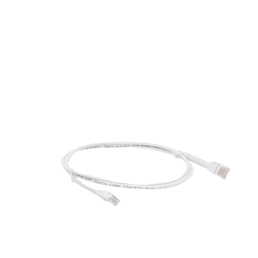 Mini Patch Cord Cat6 Ultra Slim 1 Metro (3.28 Pies) Blanco ? Ahorra Espacio sin Organizadores, con Bota Flexible