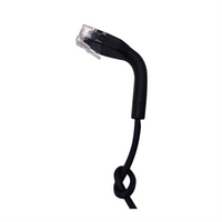 Mini Patch Cord Cat6 Ultra Slim 3 Metros (9.84 Pies) Negro ? Ahorra Espacio sin Organizadores, con Bota Flexible