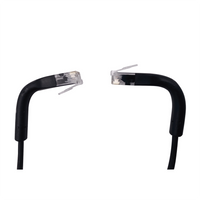 Mini Patch Cord Cat6 Ultra Slim 3 Metros (9.84 Pies) Negro ? Ahorra Espacio sin Organizadores, con Bota Flexible