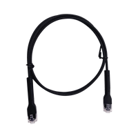 Mini Patch Cord Cat6 Ultra Slim 3 m Negro – Ahorra Espacio sin Organizadores, con Bota Flexible
