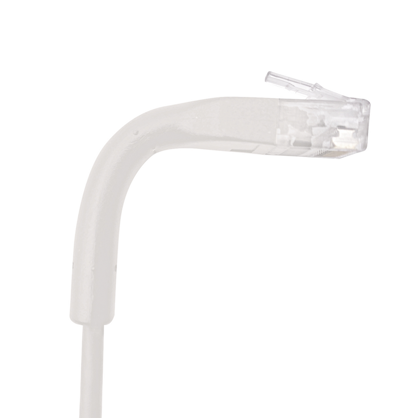 Mini Patch Cord Cat6A Ultra Slim 30 cm (11.81 Pulgadas) Blanco ? Ahorra Espacio sin Organizadores, con Bota Flexible
