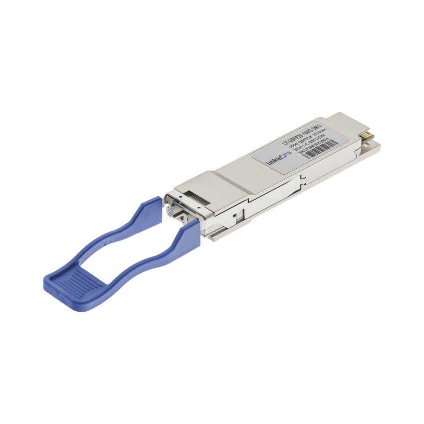 Transceptor Óptico QSFP28 (Mini-Gbic) / Monomodo 1310 nm / 100 Gbps / 100GBASE-LR4 / Conectores LC/UPC Dúplex / DDM / Hasta 3 km