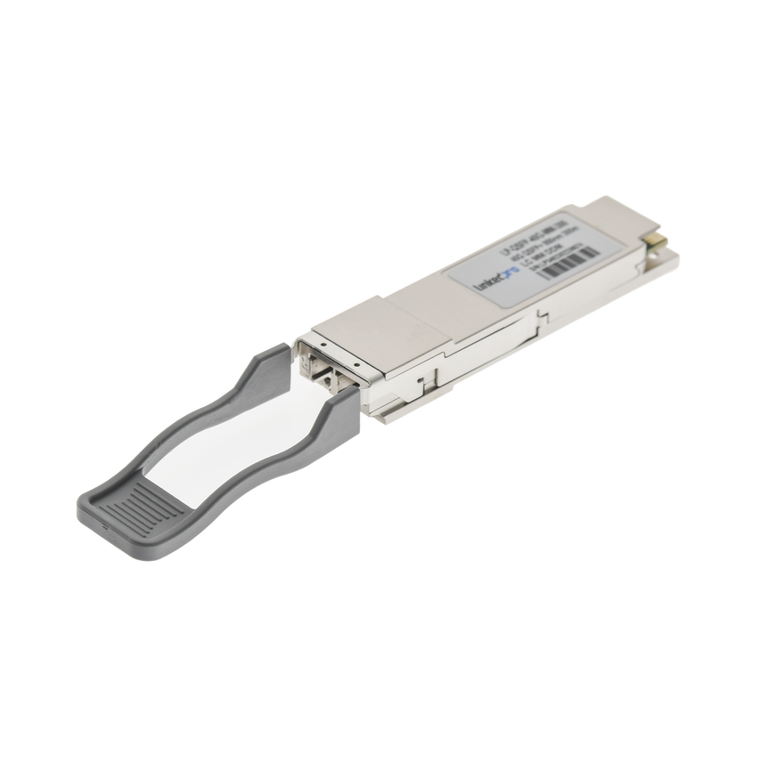 Transceptor Óptico QSFP+ (Mini-Gbic) / Multimodo 850 nm / 40 Gbps / 40GBASE-SWDM4 / Conectores LC/UPC Dúplex / DDM / Hasta 300 m