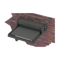 Rack Abierto de Montaje en Pared, de 19in, de 2 Unidades de Rack, con Charola de 460 mm de Profundidad, Se envía el Gabinete Armado.