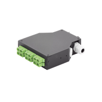 Distribuidor de Fibra Óptica para Riel Din, 6 Acopladores SC/APC Duplex Monomodo con Charola de Empalme