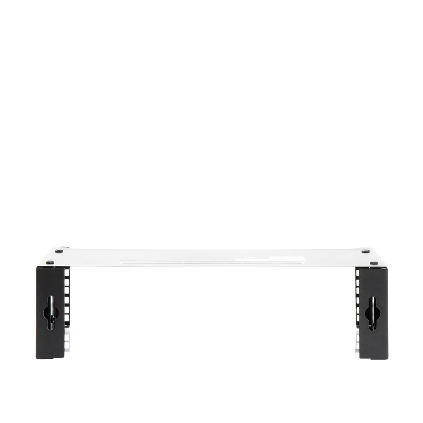 Rack Abierto de montaje en Pared, de 19in,  Profundidad Ajustable (8" a 12") de 2.5  Unidades de rack, con Capacidad de Crecimiento.