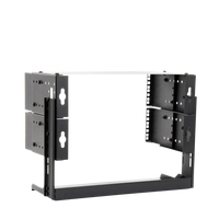 Rack Abierto de montaje en Pared, de 19in, 5 Unidades de rack, Profundidad Ajustable (8" a 12") con Charola de Uso Múltiple.