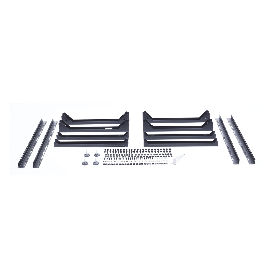Rack Abierto de 4 Postes Instalación Pared o Piso de 14 Unidades, Ideal para Equipo de Audio!