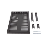 Charola Ventilada para Soportar Equipos en Rack, Profundidad Ajustable de 495 a 965 mm, 1U, Color Negro