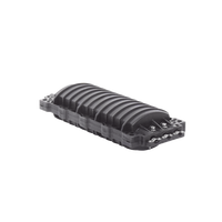 Caja de Distribución de Fibra Óptica Horizontal, Hasta 96 Empalmes, Exterior IP68, 2 Puertos de Entrada y Salida