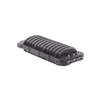 Caja de Distribución de Fibra Óptica Horizontal, hasta 96 Empalmes, Exterior IP68, 3 Puertos de Entrada y Salida