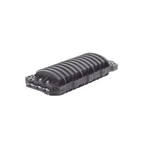 Caja de Distribución de Fibra Óptica Horizontal, hasta 96 Empalmes, Exterior IP68, 3 Puertos de Entrada y Salida