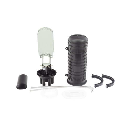 Caja de Distribución de Fibra Óptica Vertical Tipo Domo, 48 Empalmes (Expandible Hasta 96 Empalmes con Charola LP-SCV-48-ST), Exterior, IP68