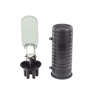 Caja de Distribución de Fibra Óptica Vertical tipo Domo, 48 empalmes (Expandible hasta 96 empalmes con charola LP-SCV-48-ST), Exterior, IP68