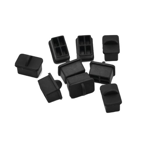 Bolsa con 25 piezas de protectores anti-polvo para puerto SFP, color negro