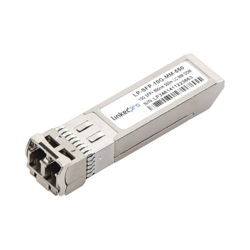 Transceptor Óptico SFP+ (Mini-Gbic) / Multimodo 850 nm / 10 Gbps / 10GBASE-SR / Conectores LC/UPC Dúplex / DDM / Hasta 550 m