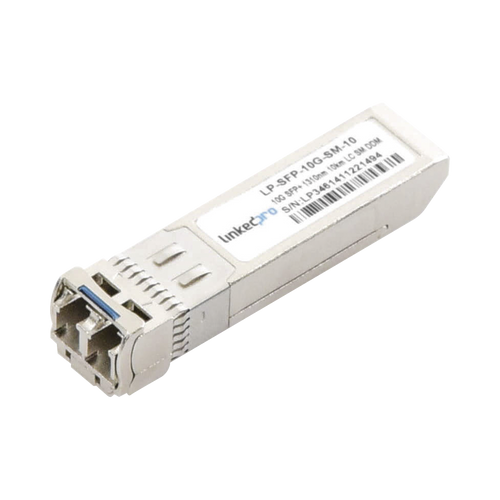 Transceptor Óptico SFP+ (Mini-Gbic) / Monomodo 1310 nm / 10 Gbps / 10GBASE-LR / Conectores LC/UPC Dúplex / DDM / Hasta 10 km