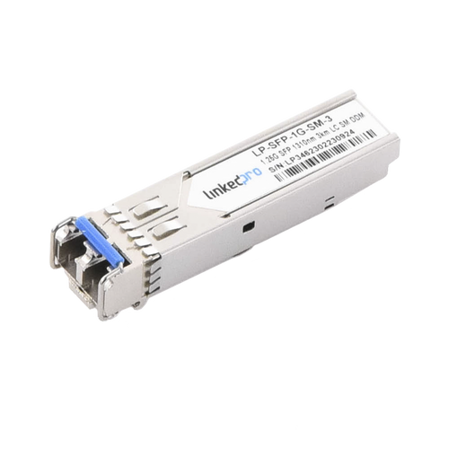 Transceptor Óptico SFP (Mini-Gbic) / Monomodo 1310 nm / 1.25 Gbps / 1000BASE-EX / Conectores LC/UPC Dúplex / DDM / Hasta 40 km