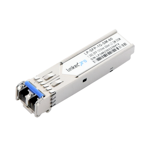 Transceptor Óptico SFP (Mini-Gbic) / Monomodo 1310 nm / 1.25 Gbps / 1000BASE-EX / Conectores LC/UPC Dúplex / DDM / Hasta 60 km