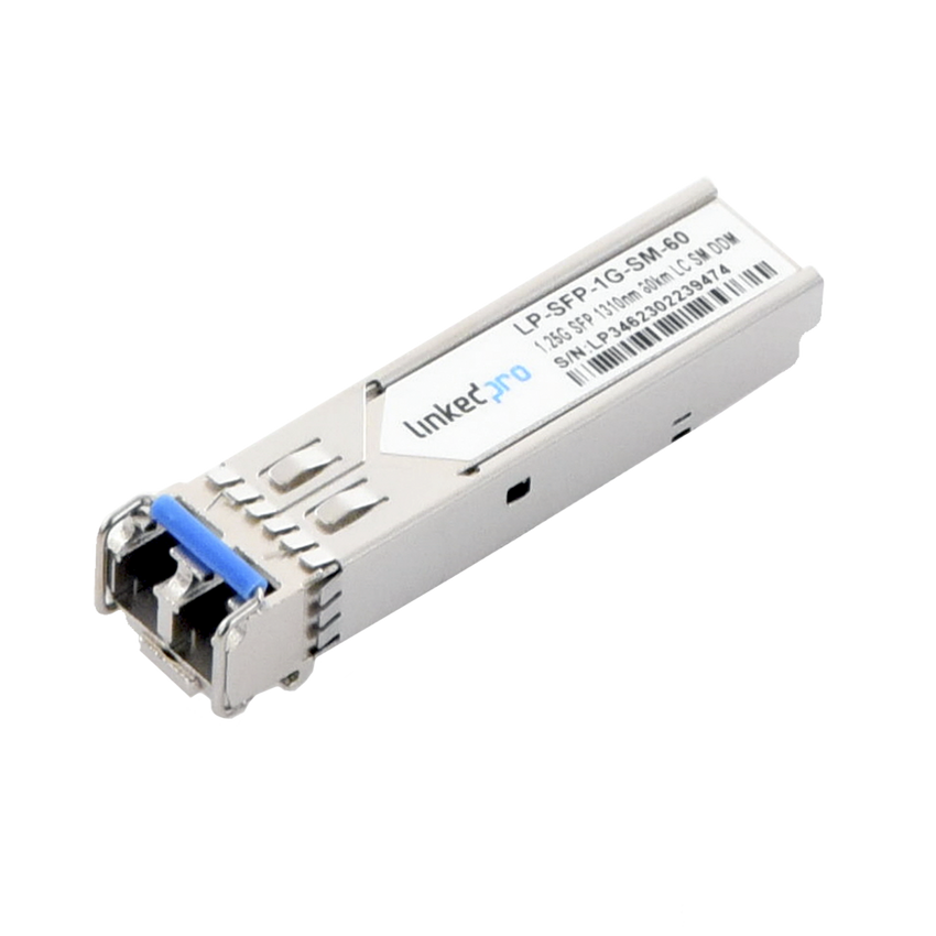 Transceptor Óptico SFP (Mini-Gbic) / Monomodo 1310 nm / 1.25 Gbps / 1000BASE-EX / Conectores LC/UPC Dúplex / DDM / Hasta 60 km