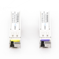 Transceptores Ópticos Bidireccionales SFP (Mini-Gbic) / Monomodo 1490 & 1550 nm / 1.25 Gbps / 1000BASE-BX / Conector LC/UPC Simplex / DDM / Hasta 100 km / 2 Piezas