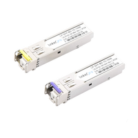 Transceptores Ópticos Bidireccionales SFP (Mini-Gbic) / Monomodo 1490 & 1550 nm / 1.25 Gbps / 1000BASE-BX / Conector LC/UPC Simplex / DDM / Hasta 100 km / 2 Piezas