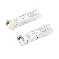 Transceptores Ópticos Bidireccionales SFP (Mini-Gbic) / Monomodo 1490 & 1550 nm / 1.25 Gbps / 1000BASE-BX / Conector LC/UPC Simplex / DDM / Hasta 80 km / 2 Piezas