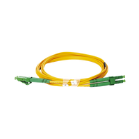 Jumper de Fibra Óptica Monomodo 9/125 LC/APC-LC/APC Duplex PVC, 2.0 mm, amarillo, 2 metros