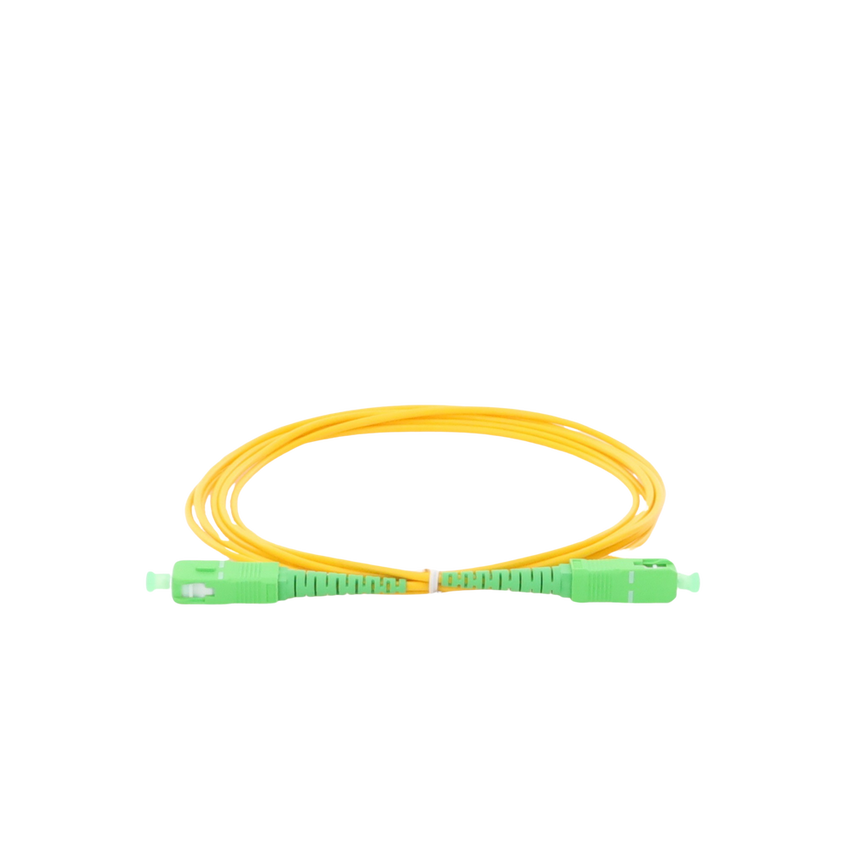 Jumper de Fibra Óptica Monomodo SC/APC-SC/APC Simplex de 2 Metros (6.56 Pies), 2mm