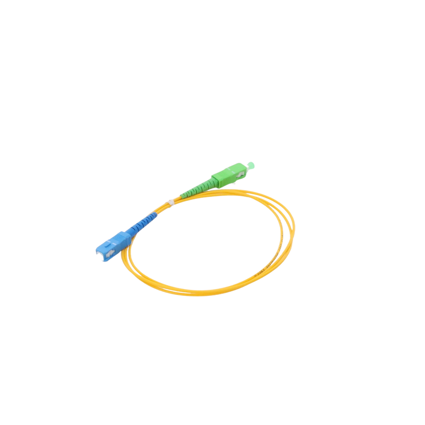 Jumper de Fibra Óptica Monomodo SC/APC-SC/UPC Simplex de 1 Metro (3.28 Pies), 2mm