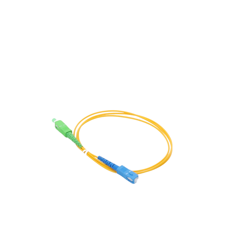 Jumper de Fibra Óptica Monomodo SC/APC-SC/UPC Simplex de 1 Metro (3.28 Pies), 2mm