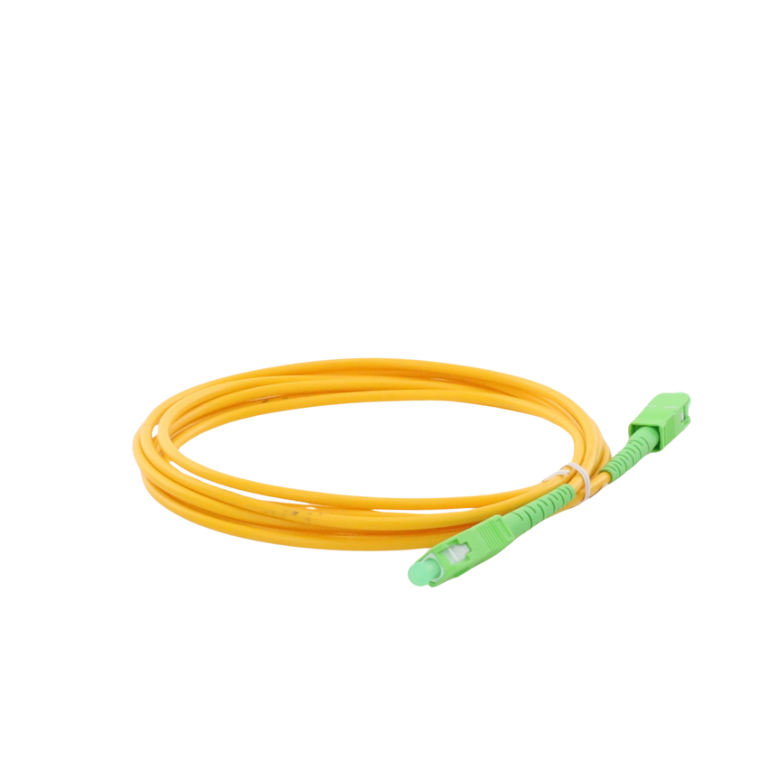 Jumper de Fibra Óptica Monomodo SC/APC-SC/APC Simplex de 3 Metros (9.84 Pies), 3mm